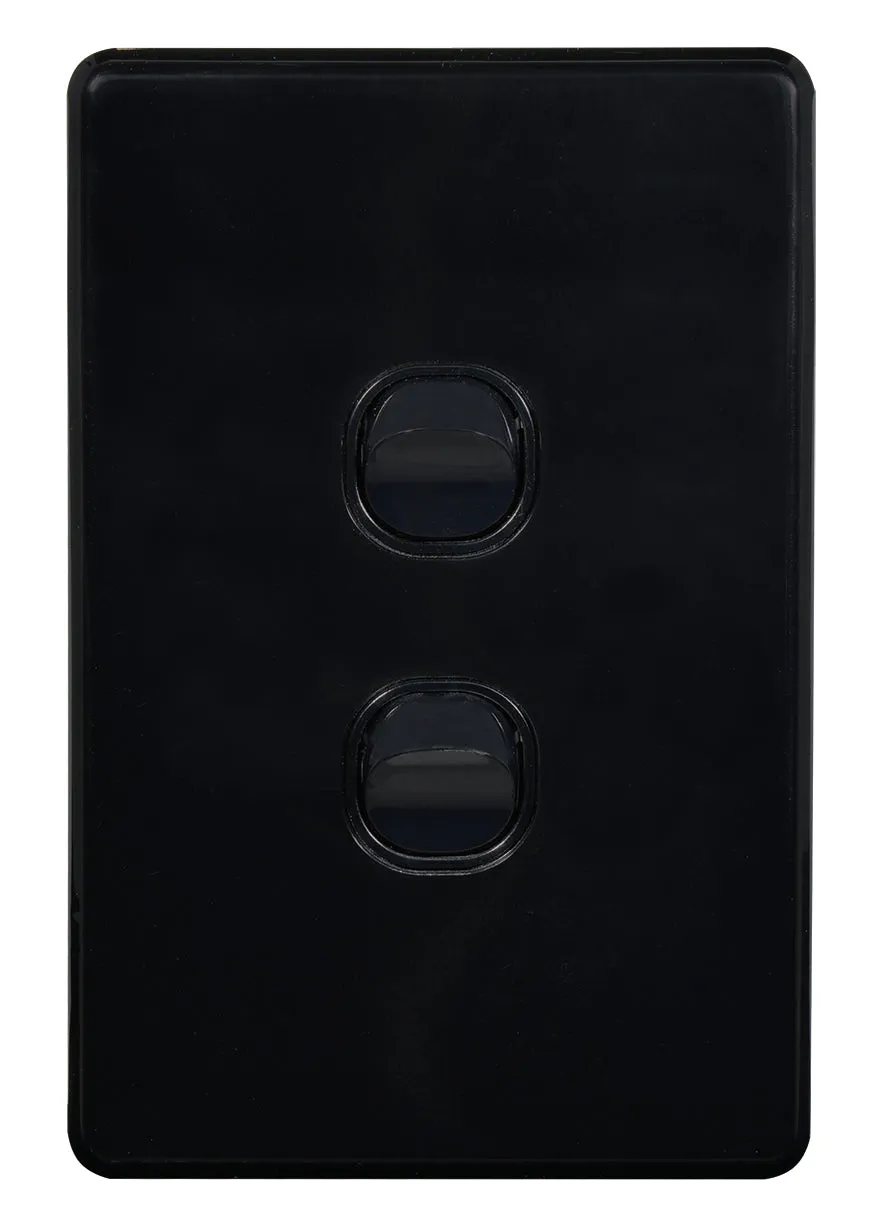 Flat Cat Slimline 2 Gang Complete Switch