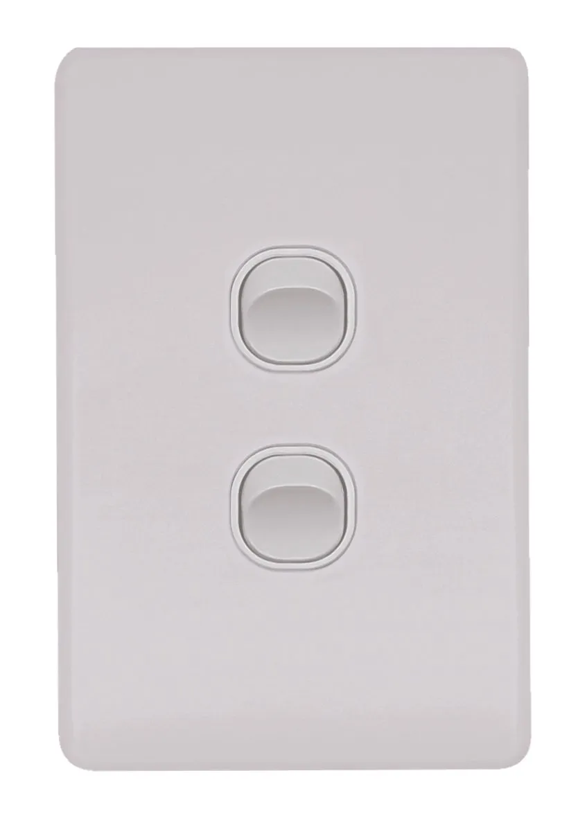 Flat Cat Slimline 2 Gang Complete Switch