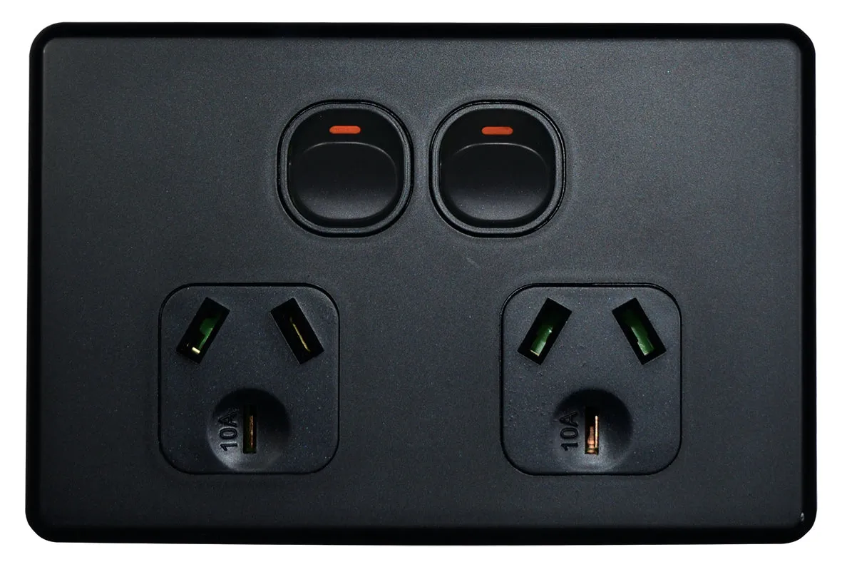 Flat Cat Slimline Double Power Point