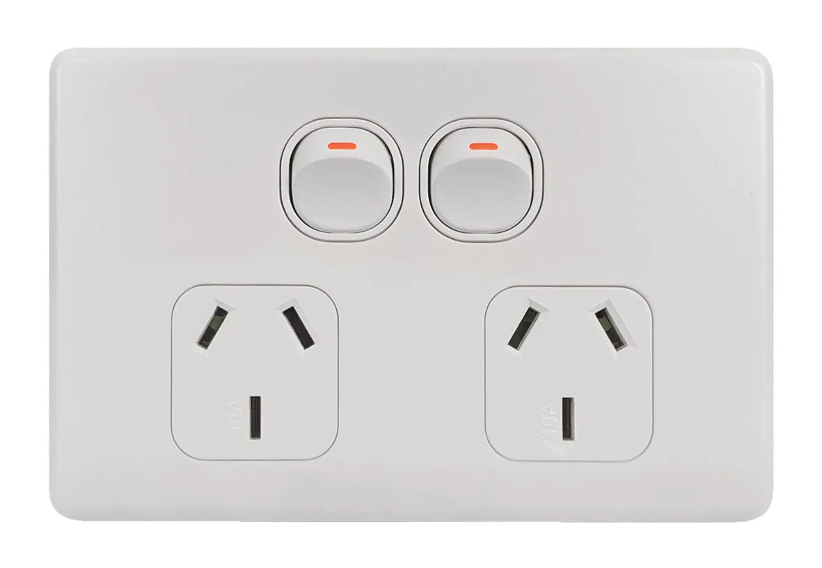 Flat Cat Slimline Double Power Point