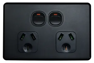 Flat Cat Slimline Double Power Point