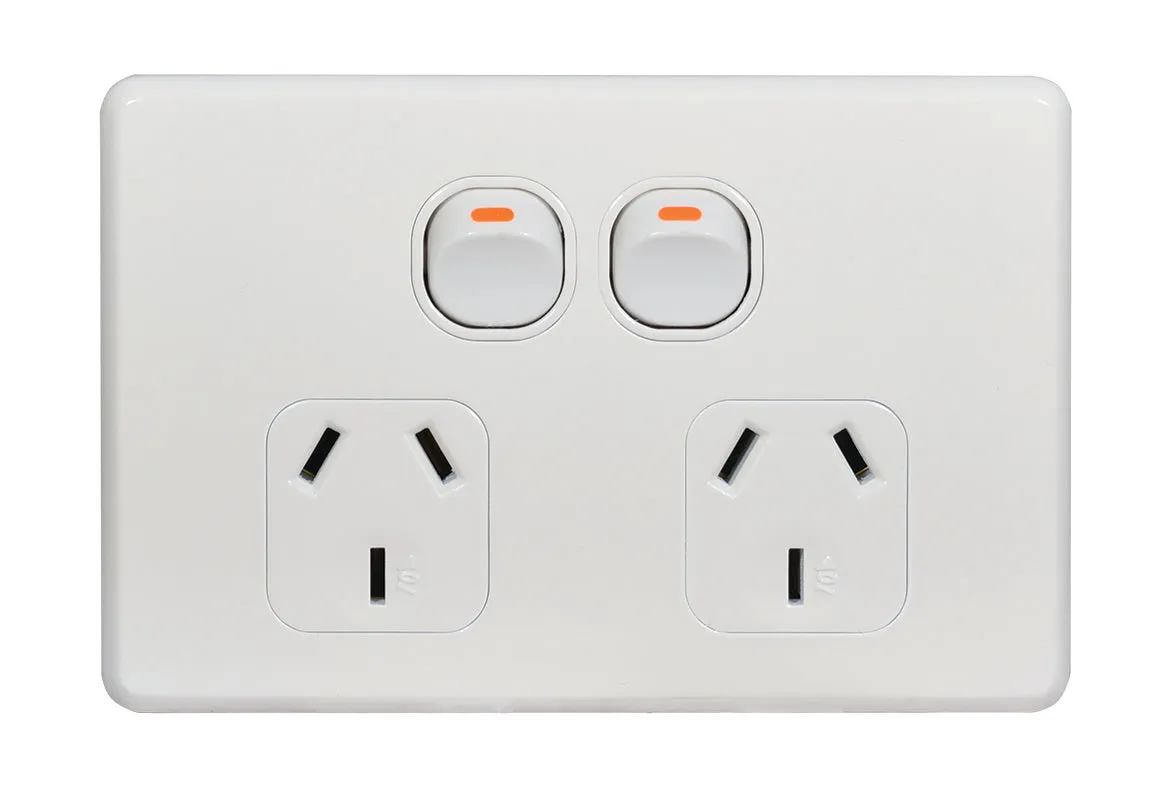 Flat Cat Slimline Double Power Point