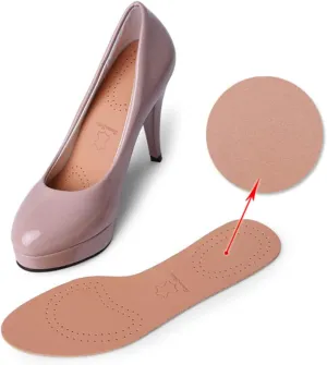 Flat Shoes Insoles Soft Thick Cowhide Inserts Foot Care for Women's Shoes