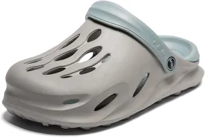 FLIOZY Mens Casual Slip-On Hollow Out Arch Support Clogs Garden Shoes Slip-on Outdoor Beach Slippers