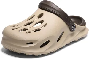 FLIOZY Mens Casual Slip-On Hollow Out Arch Support Clogs Garden Shoes Slip-on Outdoor Beach Slippers