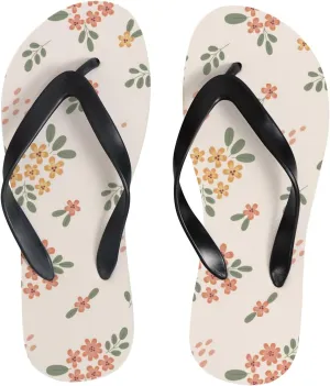 Flip Flops Floral Flowers Leaves Orange Slide Sandals Summer Beach Slippers Thong Sandal Casual Yoga Mat Flat Slides for Women Men