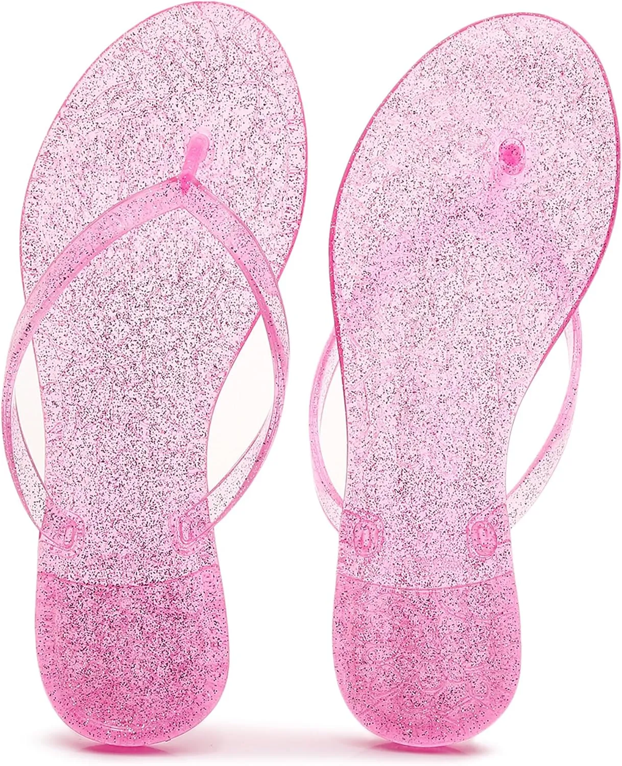 Flip Flops for Women Jelly Sandals Thong Flats Jellies Shoes Clear Slipper Summer Beach Pool Slides Size 10 Slip On Quick Drying Soft
