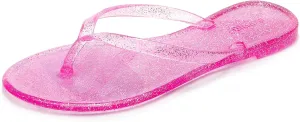 Flip Flops for Women Jelly Sandals Thong Flats Jellies Shoes Clear Slipper Summer Beach Pool Slides Size 10 Slip On Quick Drying Soft