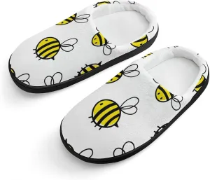 Flying Bumble Bees Boys Girls House Slippers with Microfleece Lining Cozy Household Shoes Non-slip for Kids