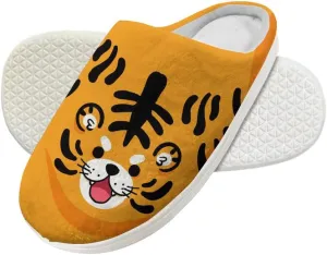 Forchrinse Cool Tiger Boys Slippers for Kids Plush House Slippers Soft Memory Foam Indoor Outdoor Clog Slipper Shoe Lightweight