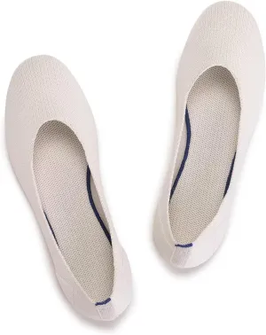 Frank Mully Women’s Ballet Flat Shoes Knit Dress Shoes Round Toe Slip On Ballerina Walking Flats Shoes for Woman Low Wedge Comfort Soft