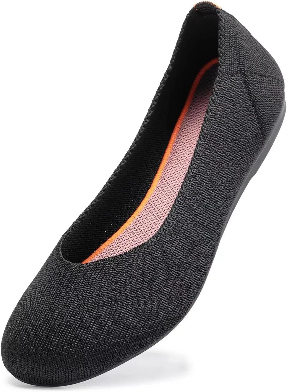 Frank Mully Women’s Ballet Flat Shoes Knit Dress Shoes Round Toe Slip On Ballerina Walking Flats Shoes for Woman Low Wedge Comfort Soft