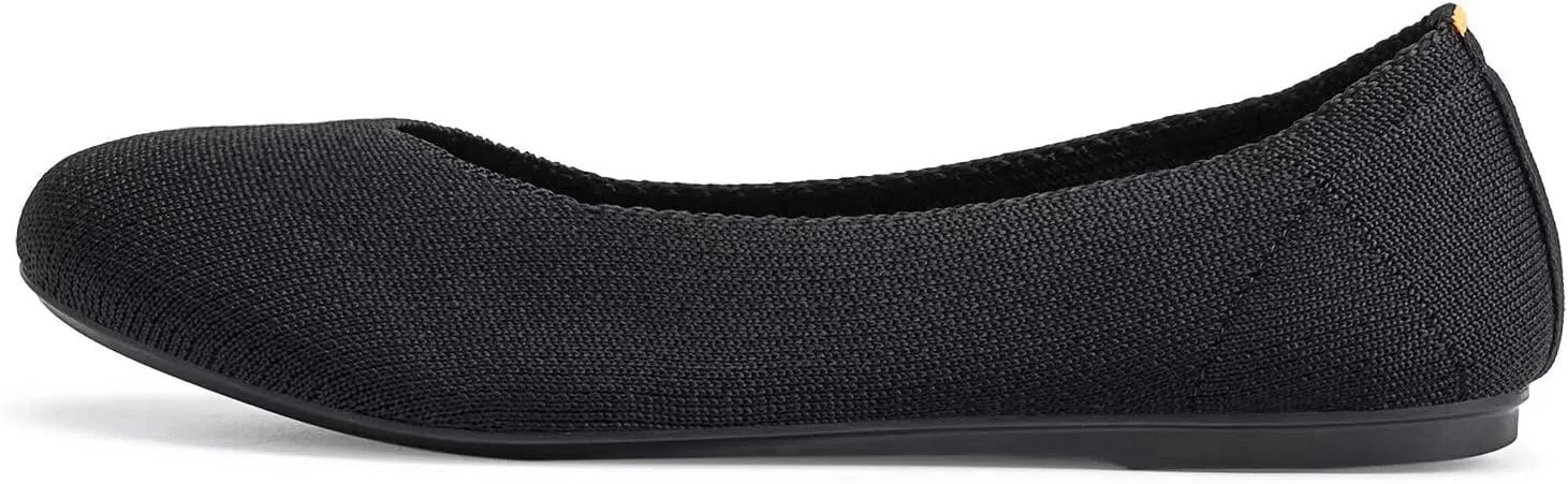 Frank Mully Women’s Ballet Flat Shoes Knit Dress Shoes Round Toe Slip On Ballerina Walking Flats Shoes for Woman Low Wedge Comfort Soft