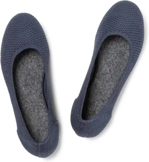 Frank Mully Women’s Ballet Flat Shoes Knit Dress Shoes Round Toe Slip On Ballerina Walking Flats Shoes for Woman Low Wedge Comfort Soft