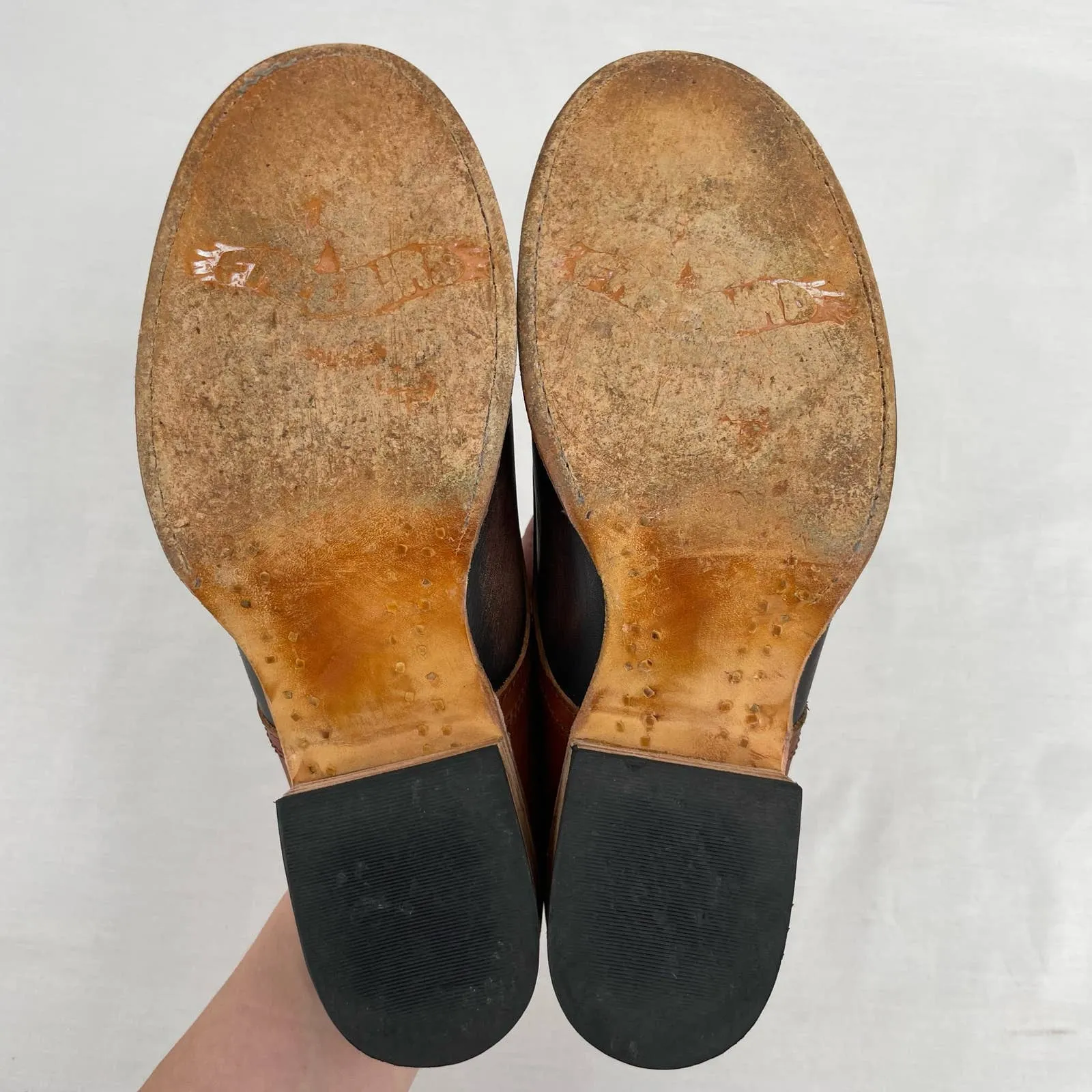 Freebird by Steven Malena Heeled Mule Clog Brown Tan Leather Neutral Saddle Shoe Size 7