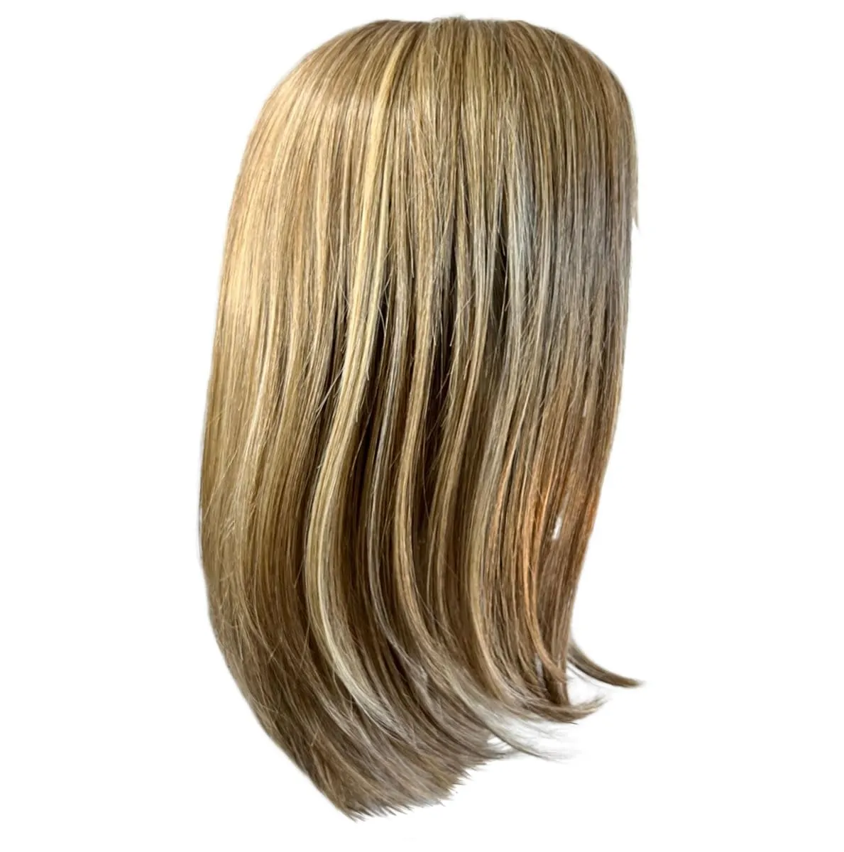 Front Cover Layered Long Bob Style Wig, Hand-Tied Mono Top by Hairuwear, Average Cap - GF12-22SS Cappuccino