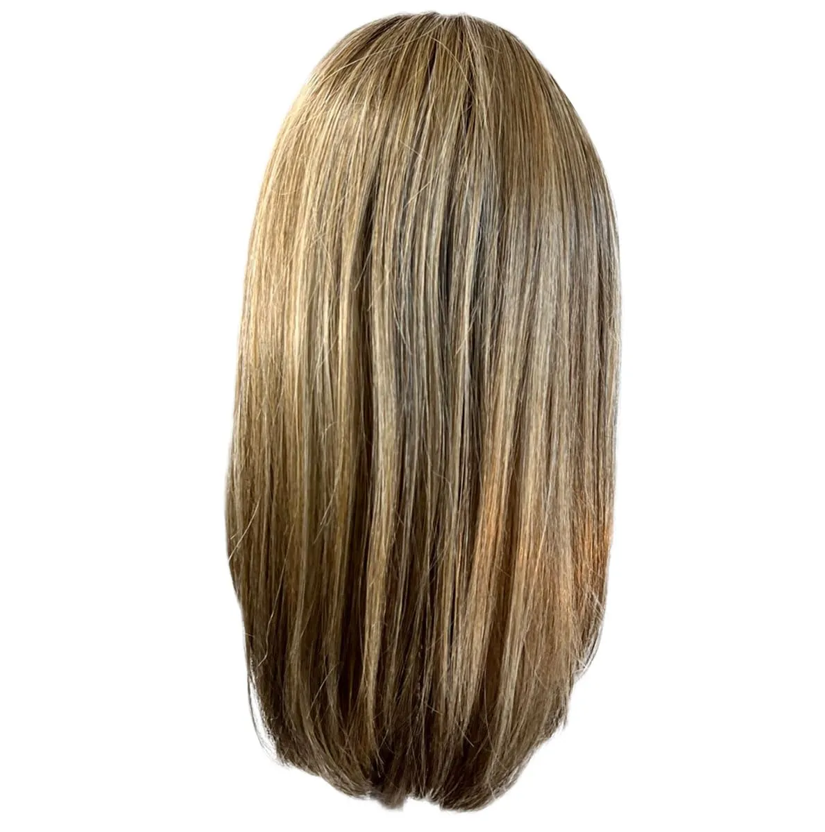 Front Cover Layered Long Bob Style Wig, Hand-Tied Mono Top by Hairuwear, Average Cap - GF12-22SS Cappuccino