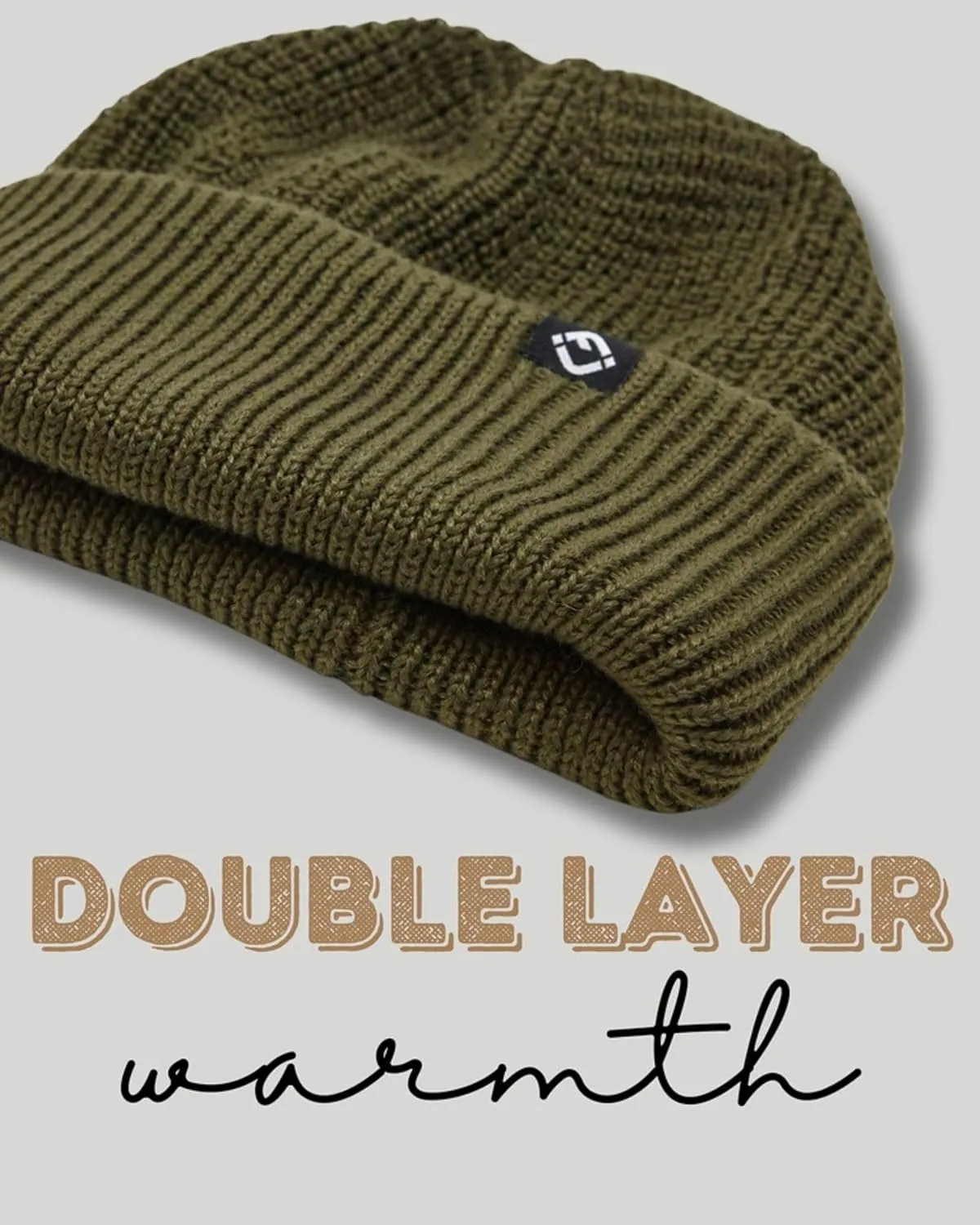 Funky Junque Unisex Waffle Beanie Knit Winter Hat, Super Soft Ultra Warm Double-Layered Ski Cap with Ribbed Cuff