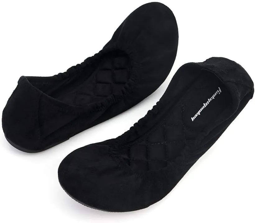FUNKYMONKEY Women's Ballet Flats Soft Round Toe Comfortable Shoes