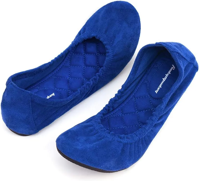 FUNKYMONKEY Women's Ballet Flats Soft Round Toe Comfortable Shoes