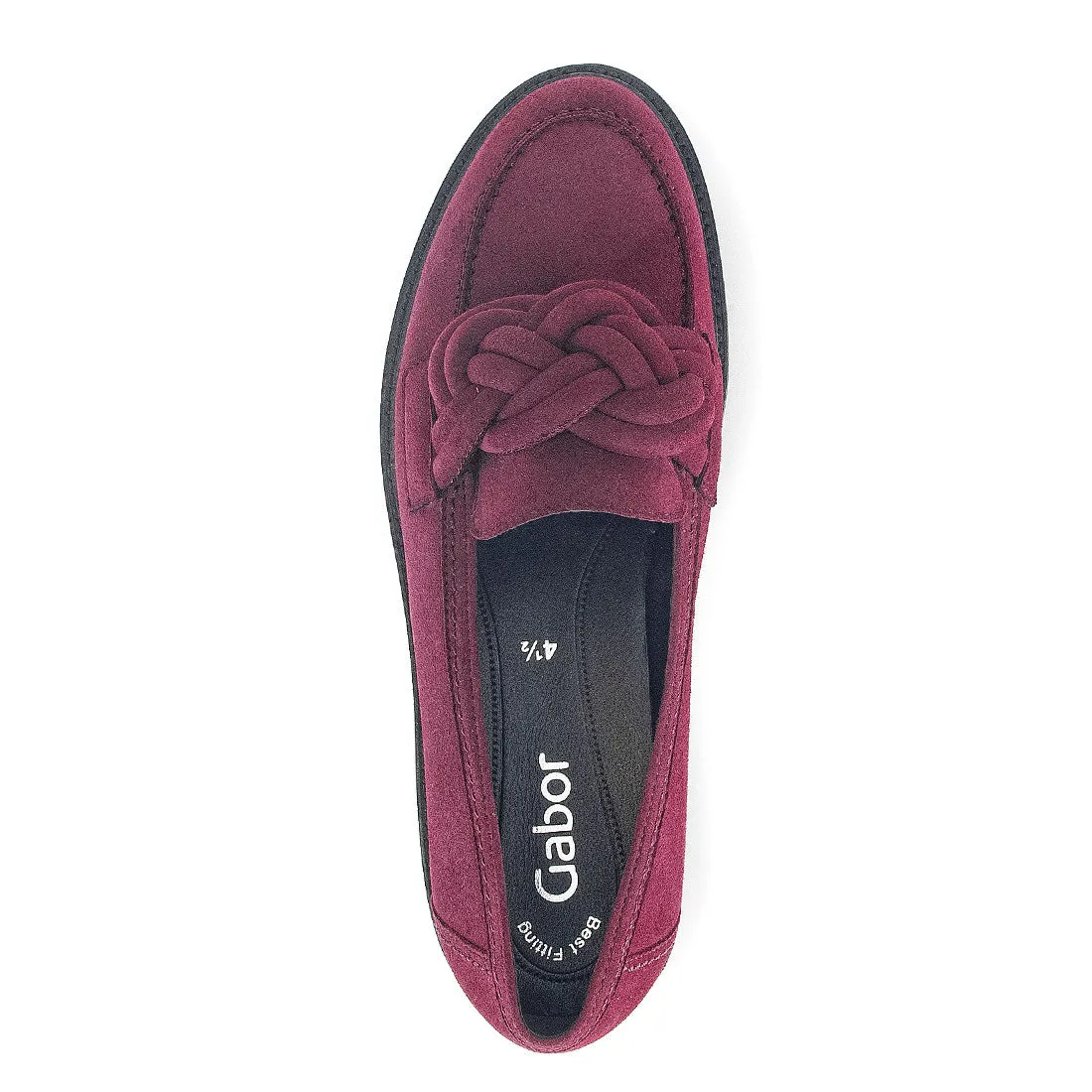 GABOR Aubergine ruskind loafer