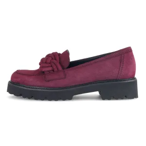 GABOR Aubergine ruskind loafer