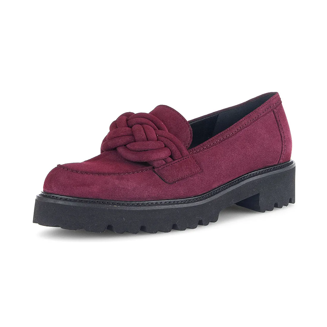 GABOR Aubergine ruskind loafer