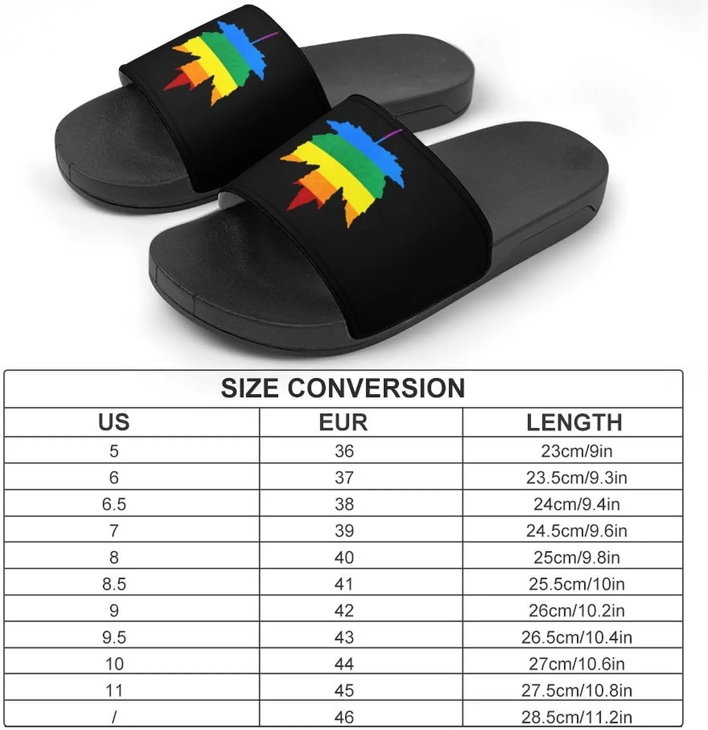 Gay Proud Maple LGBTQ Shower Sandals Home Slippers Non-Slip Quick Drying Beach Bathroom Slipper