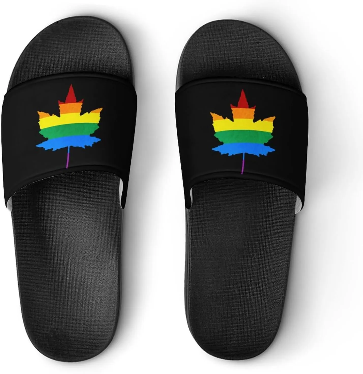 Gay Proud Maple LGBTQ Shower Sandals Home Slippers Non-Slip Quick Drying Beach Bathroom Slipper