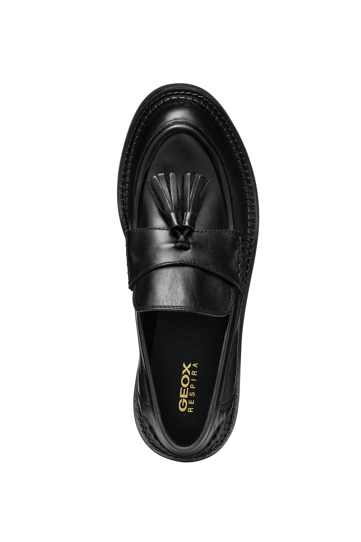 Geox Kadın Siyah Serilda Deri Maskülen Loafer