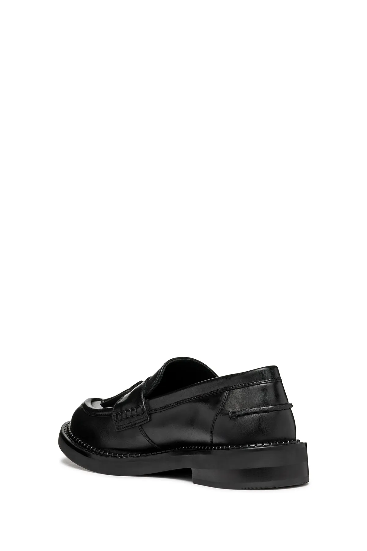 Geox Kadın Siyah Serilda Deri Maskülen Loafer