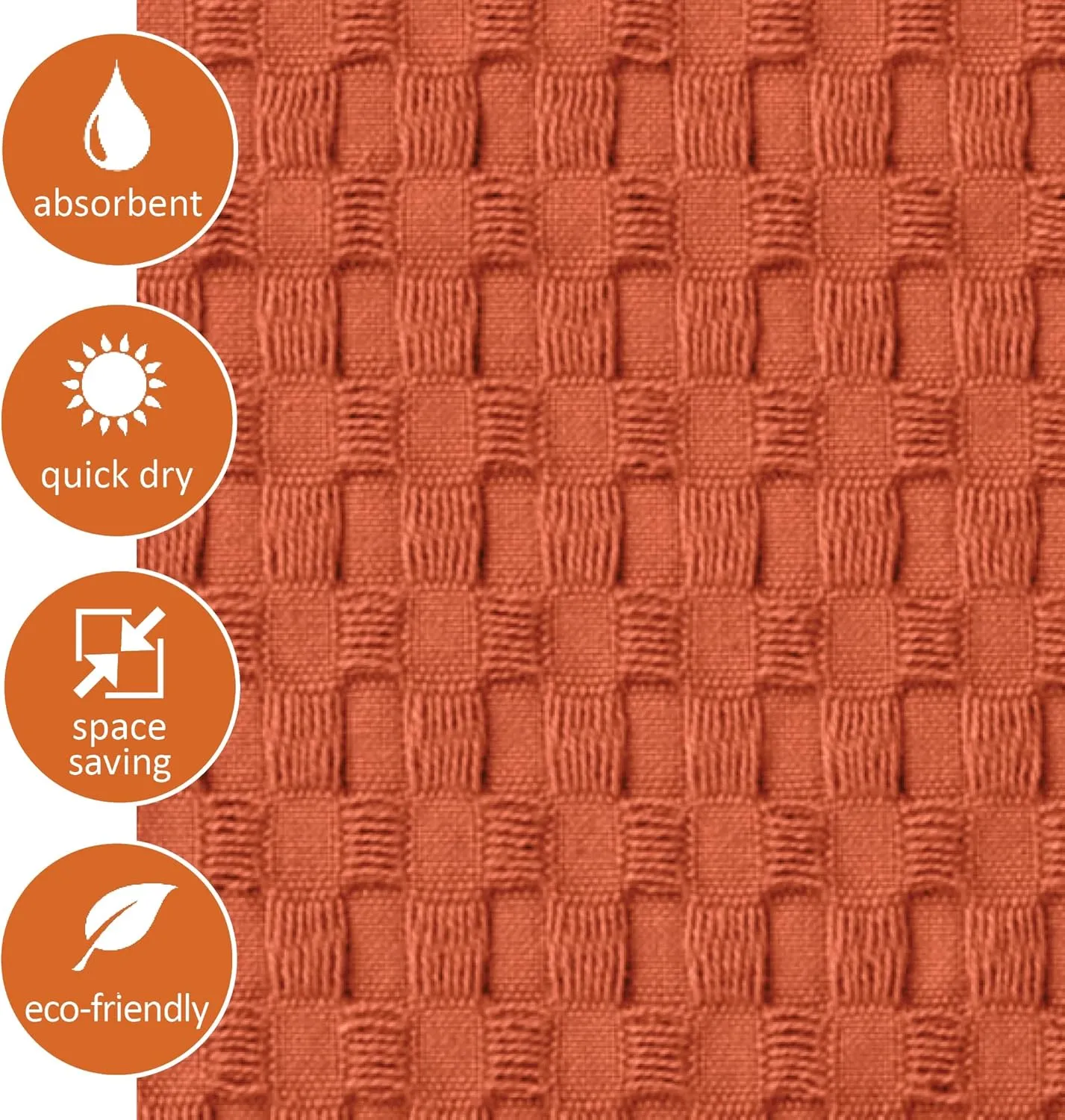 GILDEN TREE Bathroom Mat Absorbent Cotton Quick Dry for Shower, Bath & Bathtub Washable Thin, Modern Style (Clay)