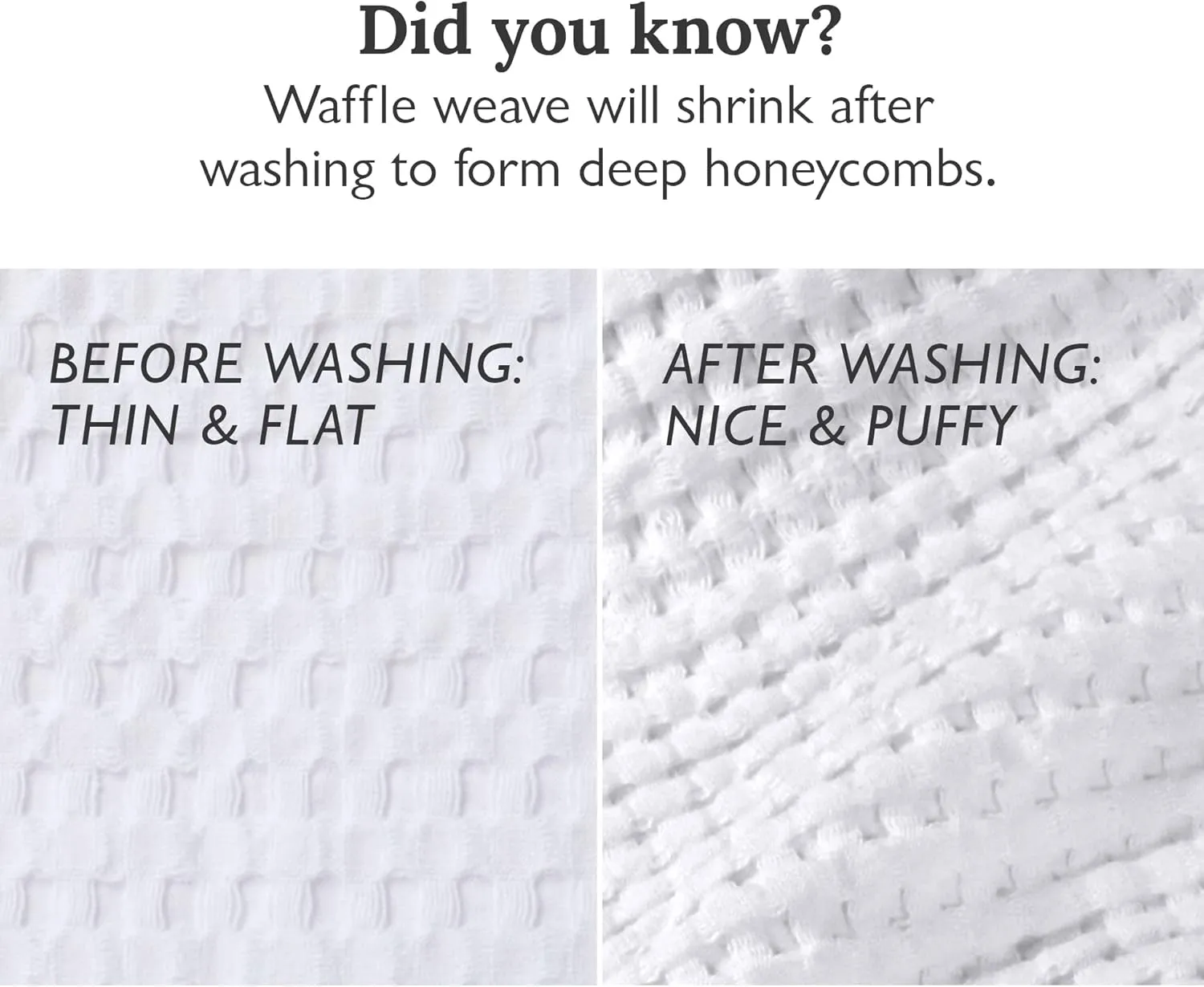 GILDEN TREE Waffle Towel Quick Dry Thin Exfoliating Washcloths for Face Body, Modern Style (White)