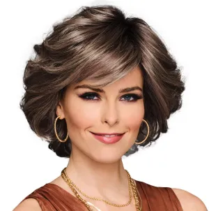 Gimme Drama Chin-Length Pageboy Long Layered Bob Wig by Hairuwear, Average Cap, GF12-22SS Cappuccino