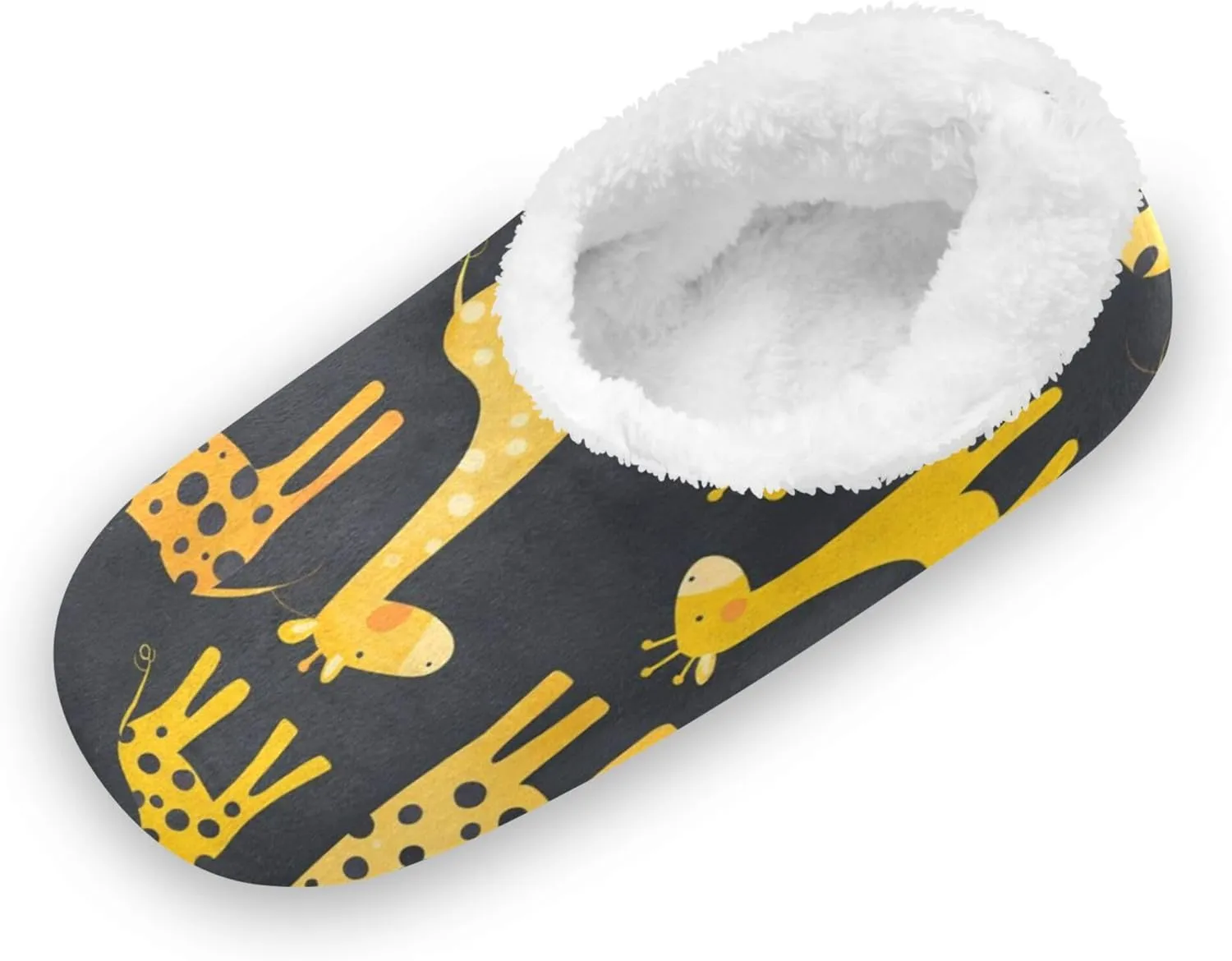 Giraffe Animals Cute Black Kids Slippers for Boys Girls