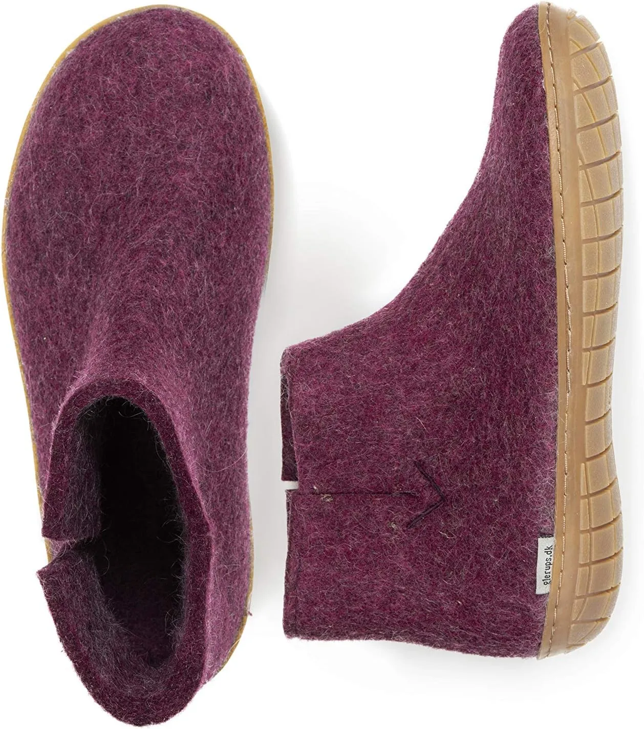 Glerups 100% Gotland Sheep Wool Boot Slipper with rubber sole - Unisex