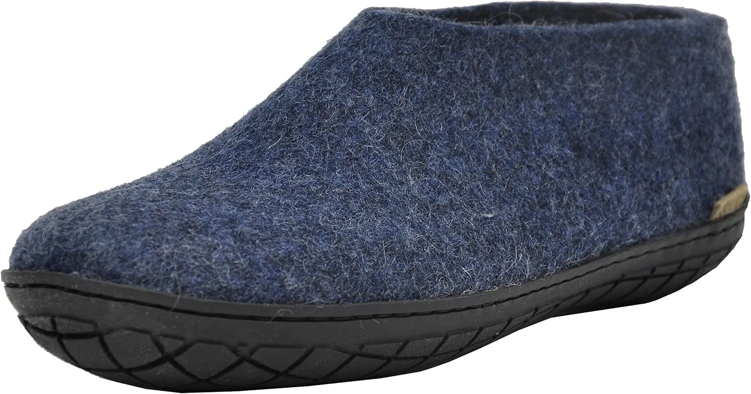 Glerups 100% Gotland Sheep Wool Shoe Slipper with rubber sole - Unisex