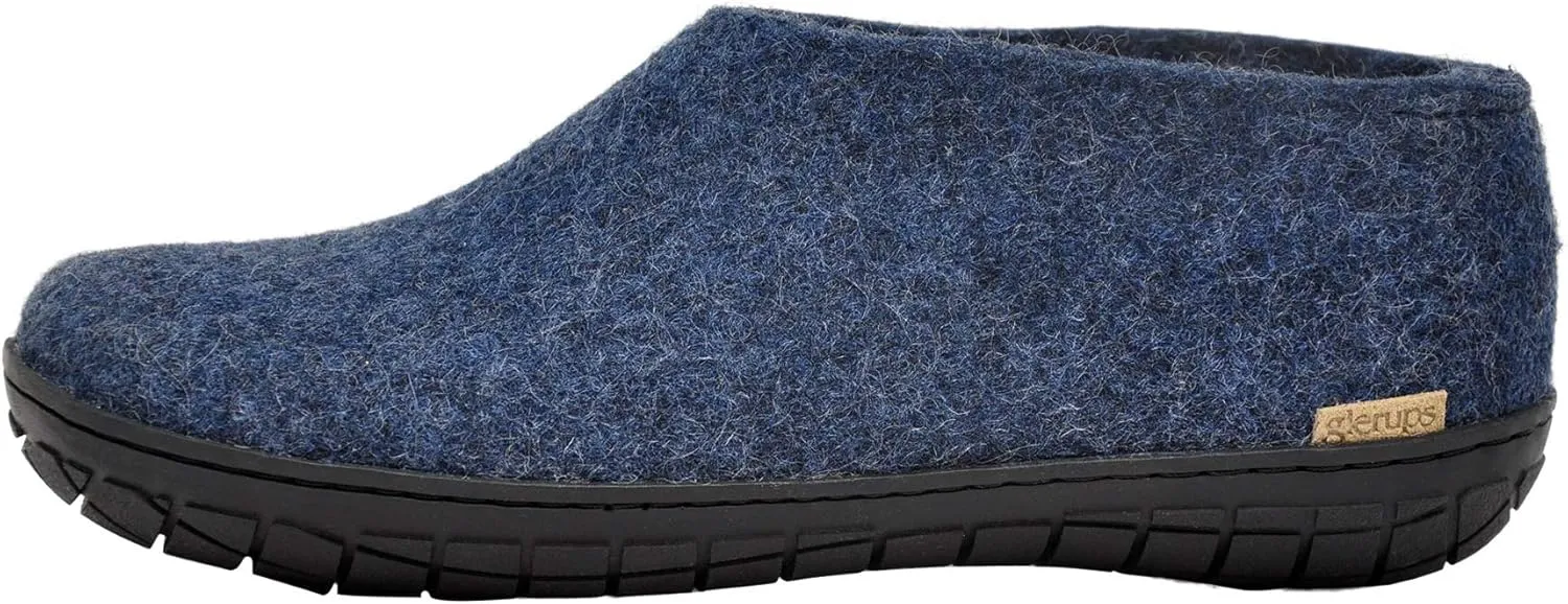 Glerups 100% Gotland Sheep Wool Shoe Slipper with rubber sole - Unisex
