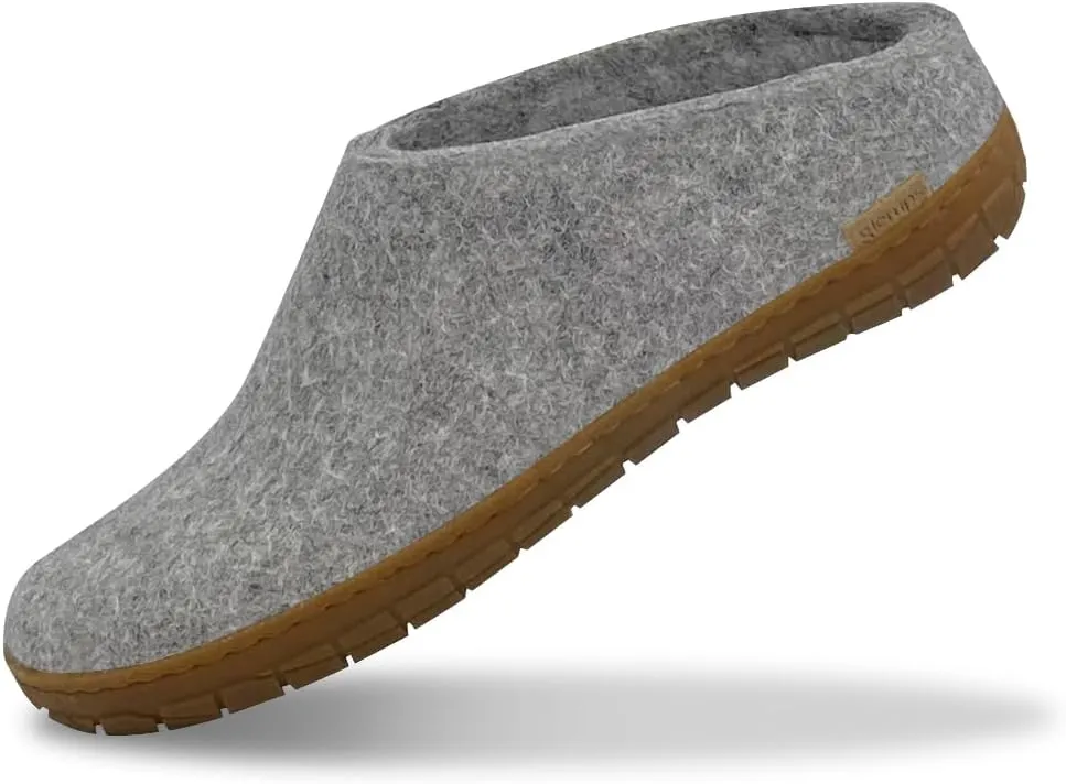 Glerups 100% Gotland Sheep Wool Slipper with rubber sole - Unisex Slip-on