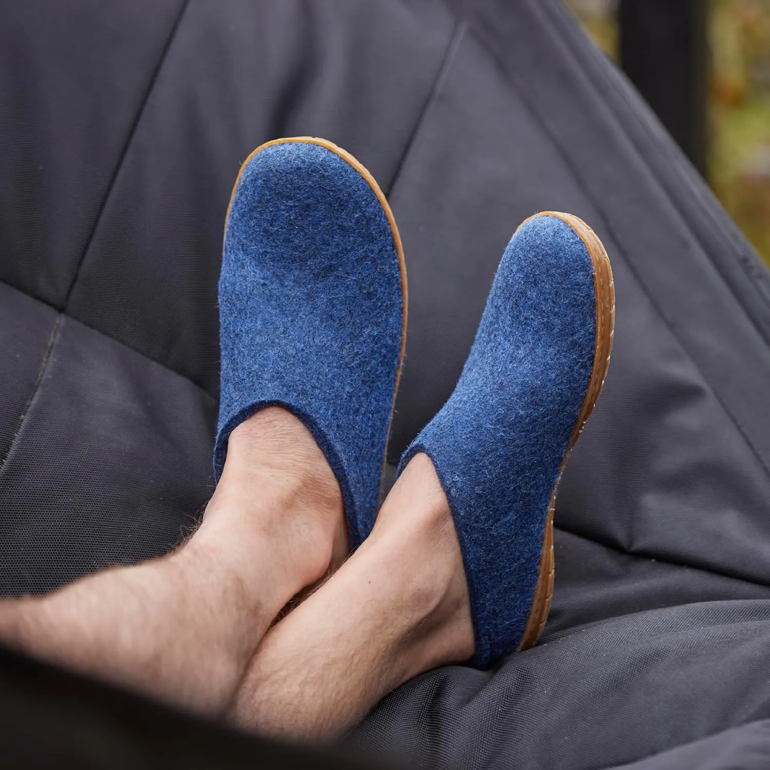 Glerups 100% Gotland Sheep Wool Slipper with rubber sole - Unisex Slip-on