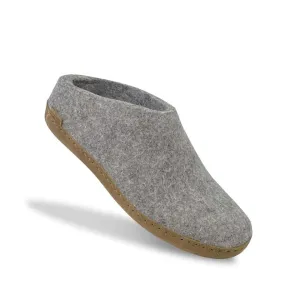 Glerups - Slip On With Leather Sole - Grey Wool
