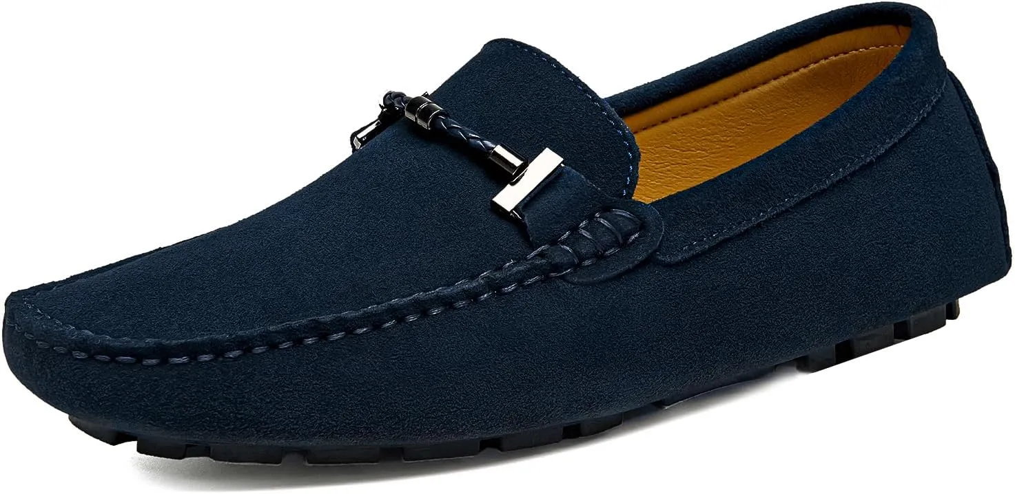 Go Tour Men's Penny Loafers Moccasin Driving Shoes Slip On Flats Boat Shoes
