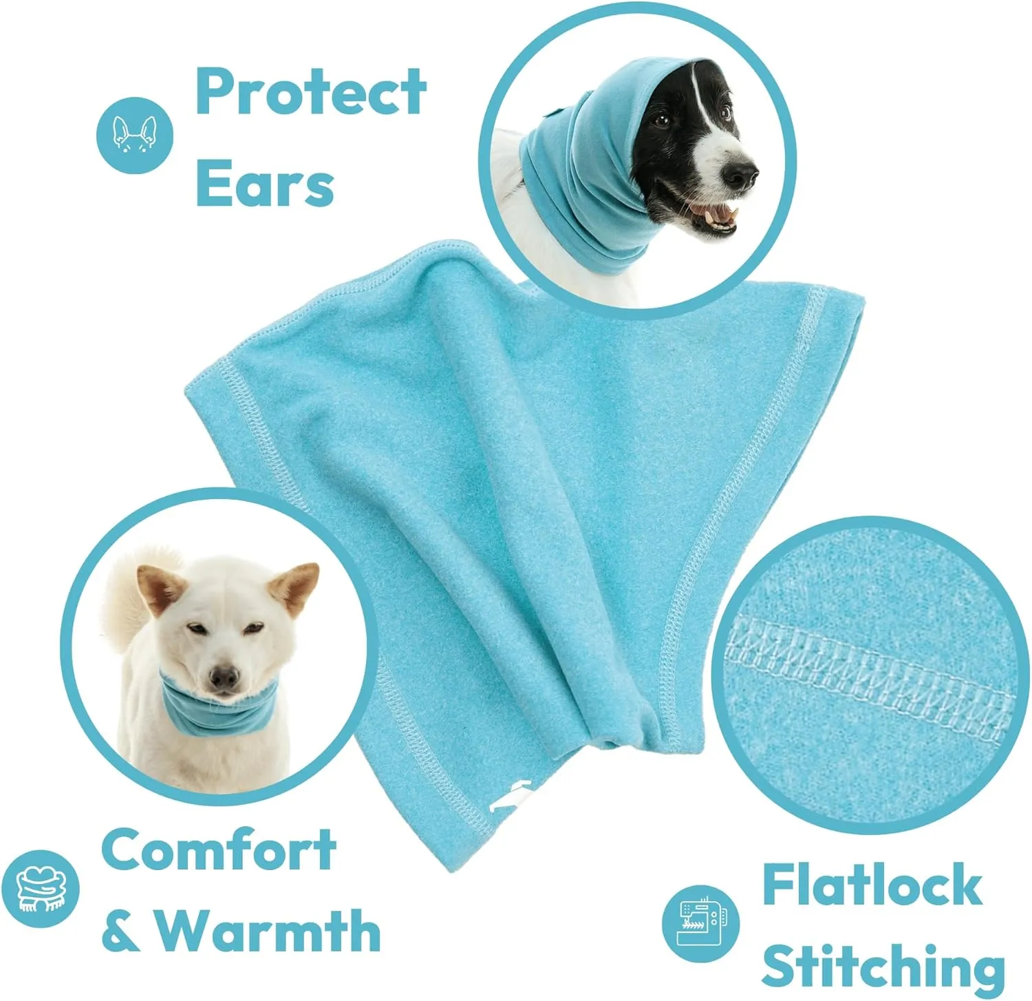Gooby Snood - Flamingo, Medium - Warm Cover for Dogs to Protect from Cold or Noise