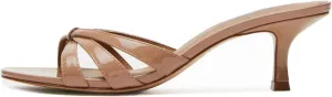 Goolita Women's Pearl Kitten Heels Flip Flops Open Round Toe Strappy Thong Slide Heeled Sandals Comfort Casual Party Mules Heels