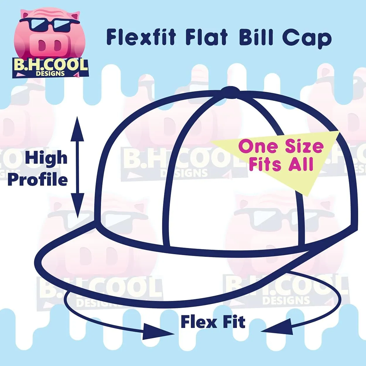 got muff Cabbage? - Flexfit 6210 Structured Flat Bill Fitted Hat | Trendy Baseball Cap for Men and Women | Snapback Closure