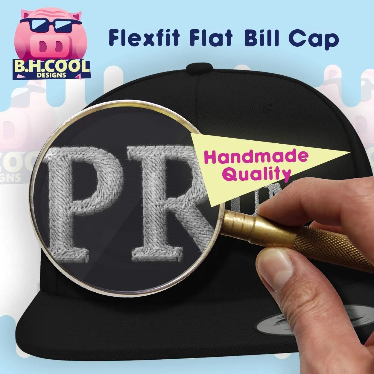 got muff Cabbage? - Flexfit 6210 Structured Flat Bill Fitted Hat | Trendy Baseball Cap for Men and Women | Snapback Closure