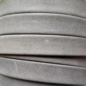 gray 10 mm flat folded leather