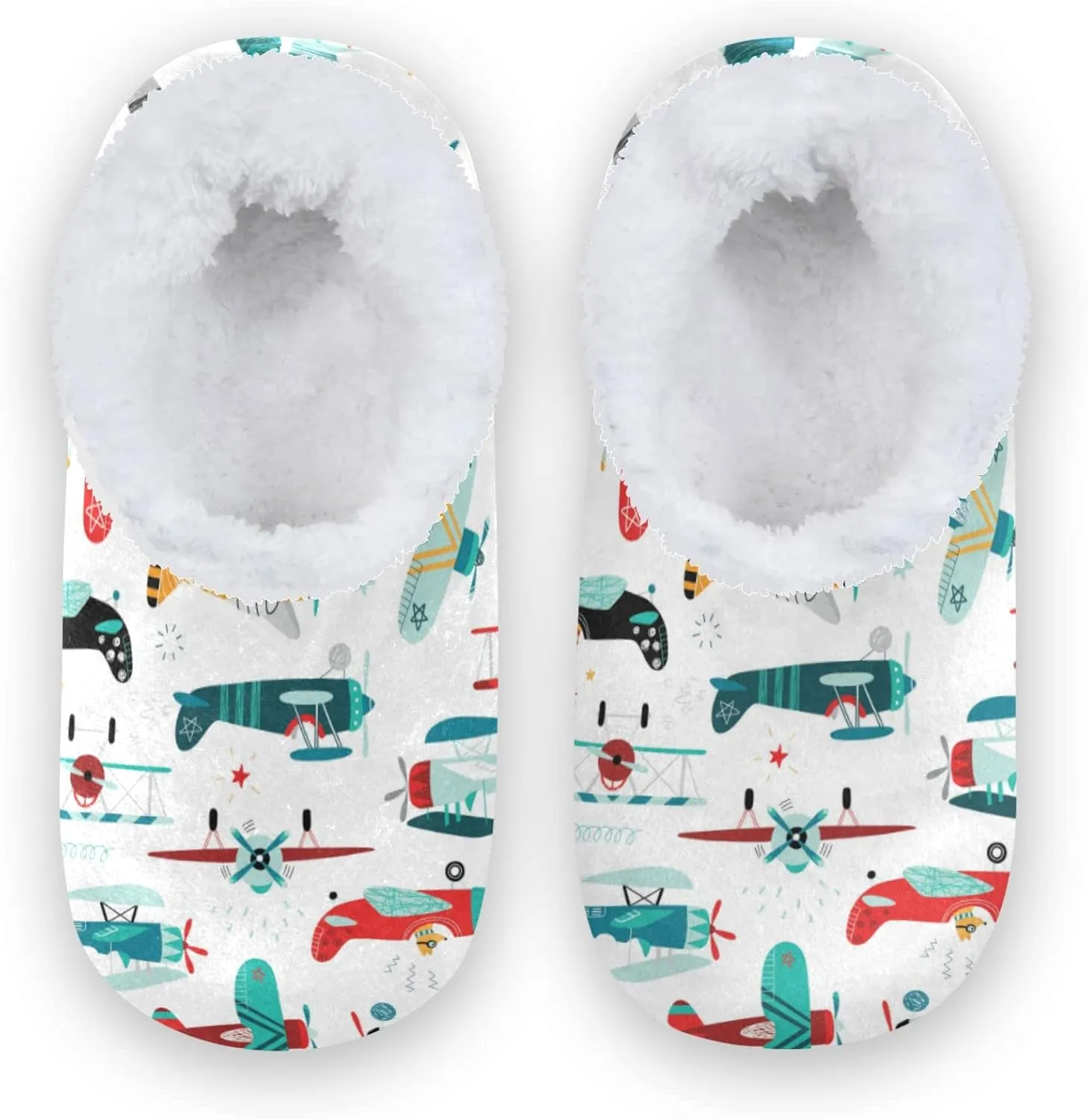 Gredecor Boys Girls Toddler Slippers for Kids Home House Slippers Warm Fur Non Slip Plush Indoor Slipper Socks