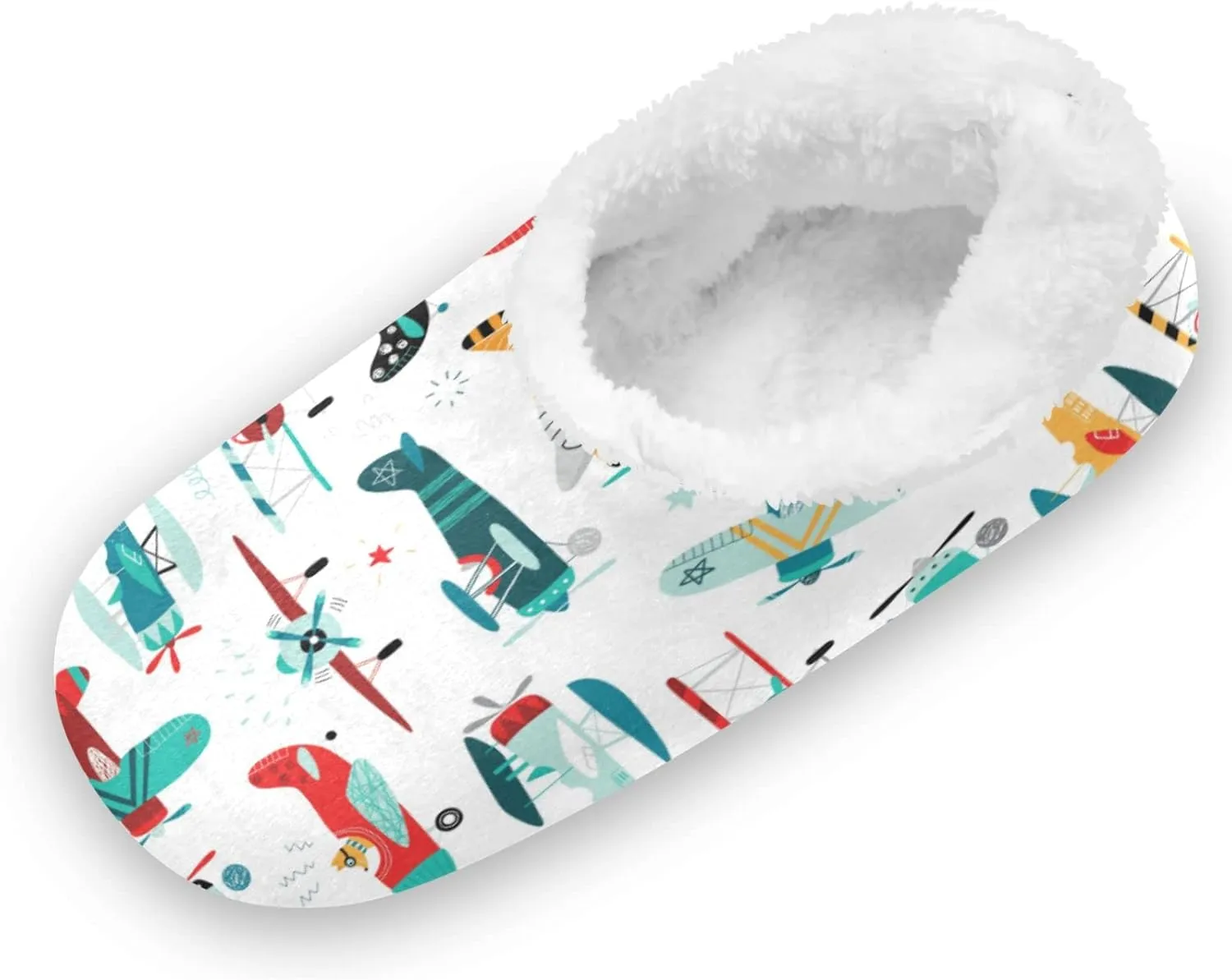 Gredecor Boys Girls Toddler Slippers for Kids Home House Slippers Warm Fur Non Slip Plush Indoor Slipper Socks