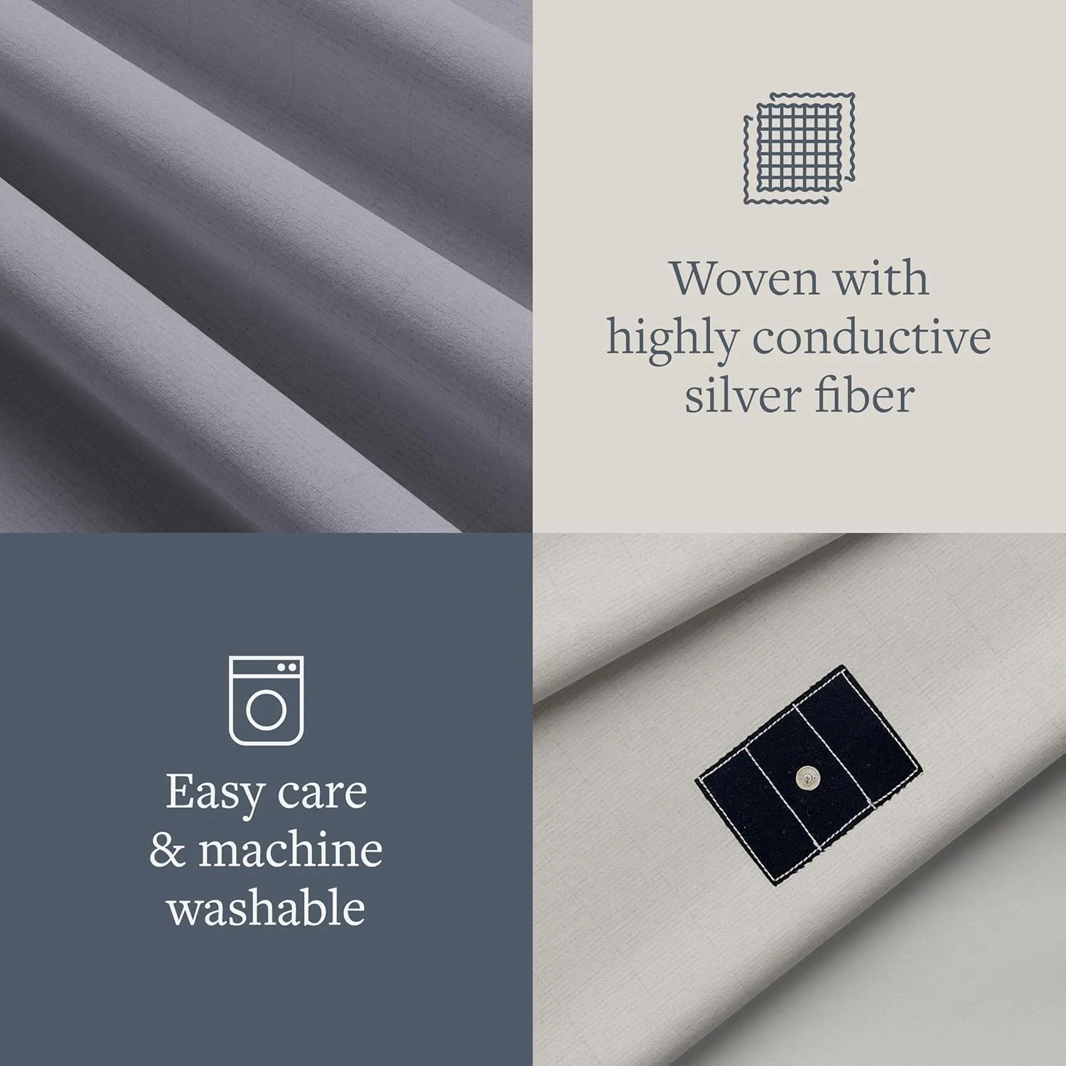GroundLuxe Flat Queen Grounding Sheet in Light Gray
